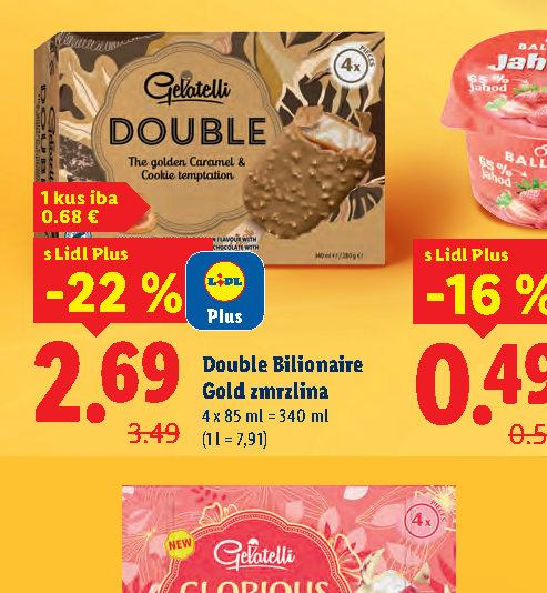 Double Bilionaire Gold zmrzlina