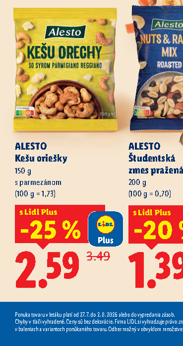 ALESTO Kešu oriešky