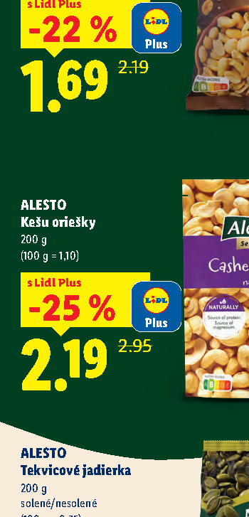 ALESTO Kešu oriešky