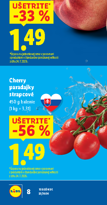 Cherry paradajky strapcové