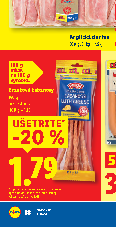 Bravčové kabanosy