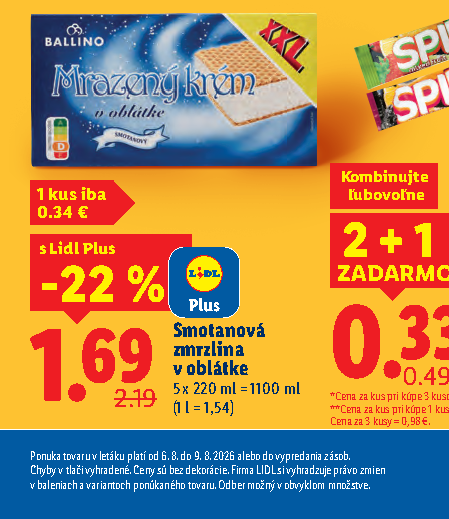Smotanová zmrzlina v oblátke