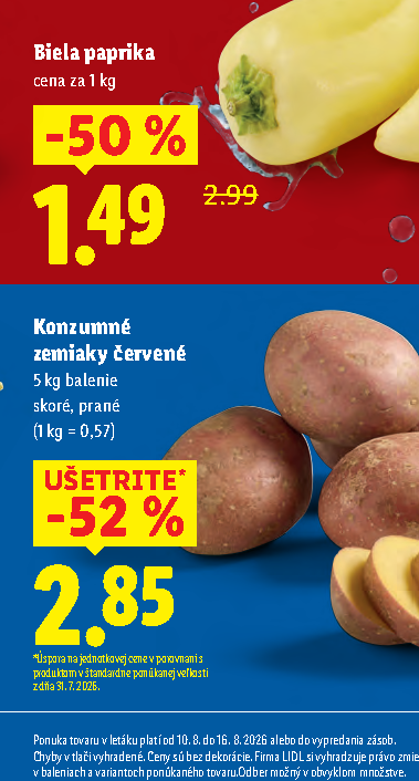 Konzumné zemiaky červené