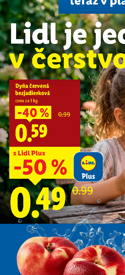 Dyňa červená bezjadierková