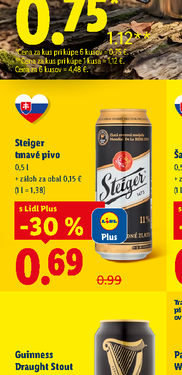 Steiger tmavé pivo