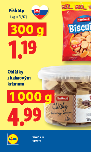 Oblátky s kakaovým krémom