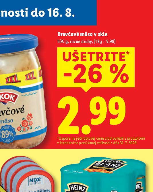 Bravčové mäso v skle
