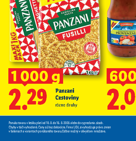 Panzani Cestoviny