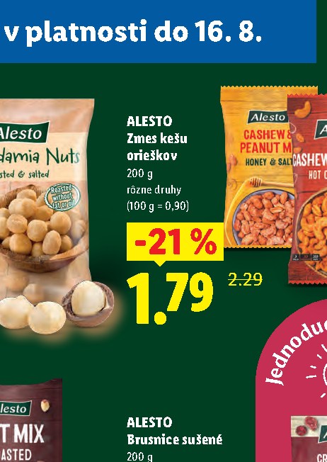 ALESTO Zmes kešu orieškov