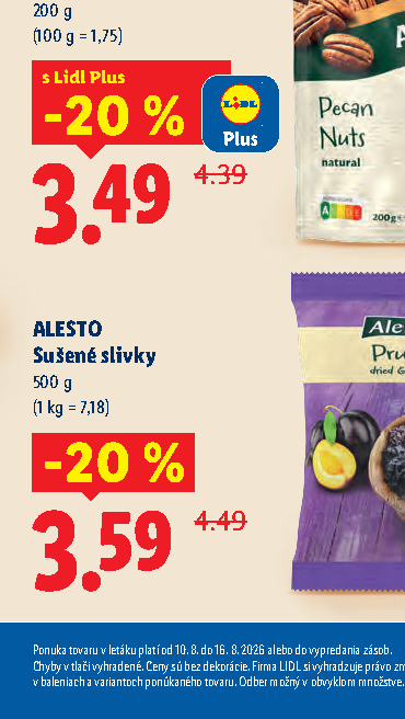 ALESTO Sušené slivky
