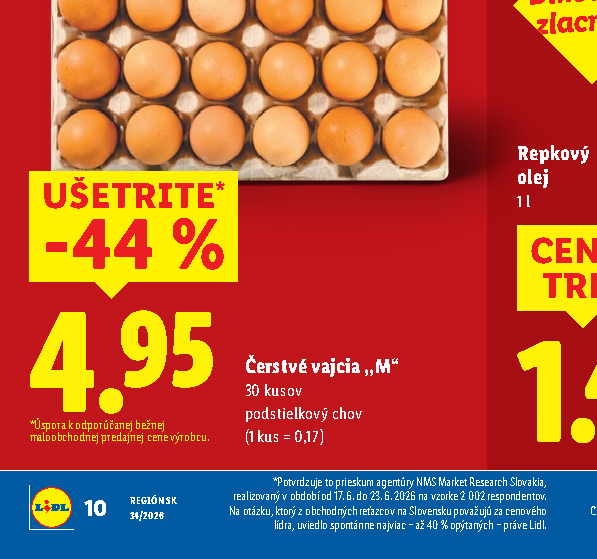 Čerstvé vajcia ,,M“