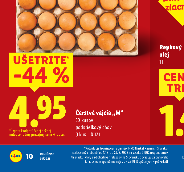 Čerstvé vajcia ,,M“