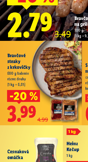 Bravčové steaky z krkovičky