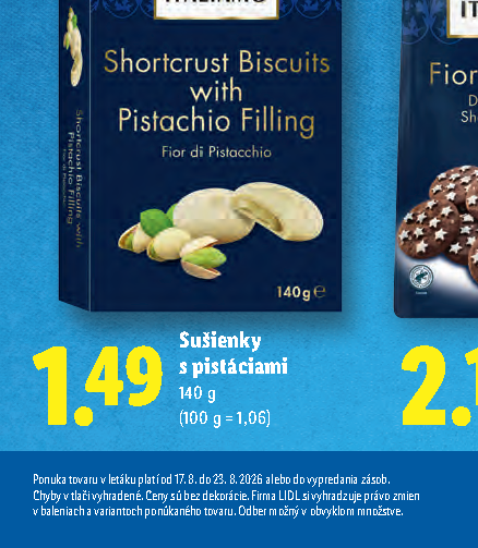 Sušienky s pistáciami