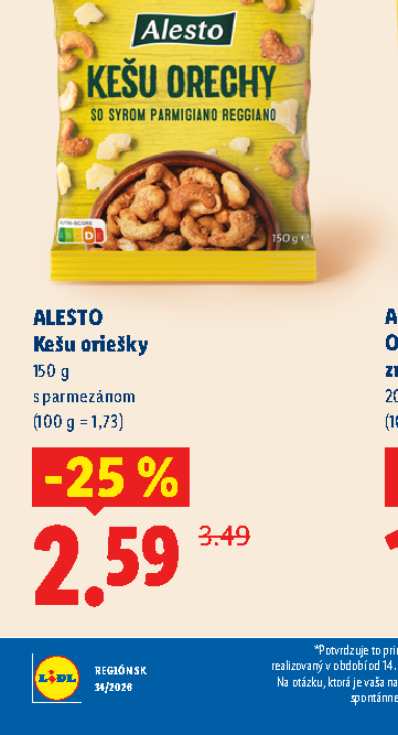 ALESTO Kešu oriešky