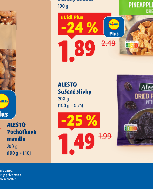ALESTO Sušené slivky