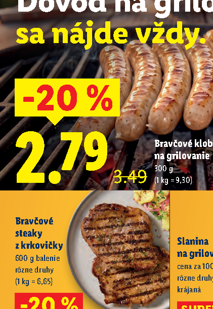 Bravčové steaky z krkovičky