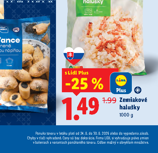 1.99 Zemiakové halušky