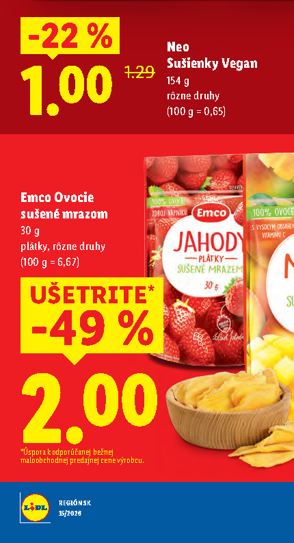 Emco Ovocie sušené mrazom