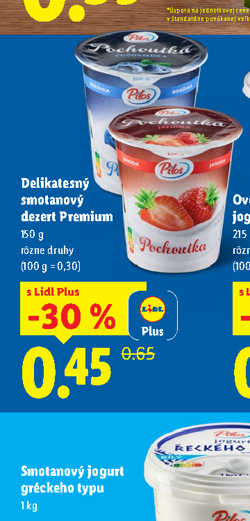 Delikatesný smotanový dezert Premium
