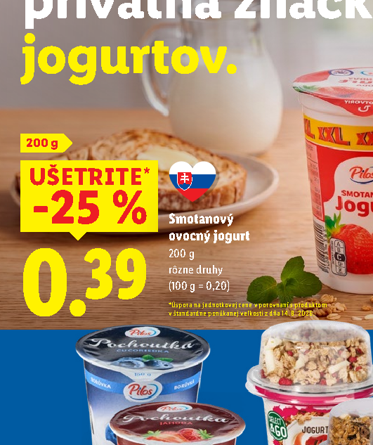 Smotanový ovocný jogurt