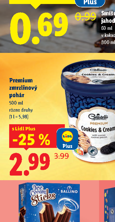 Premium zmrzlinový pohár