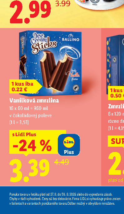 Vanilková zmrzlina