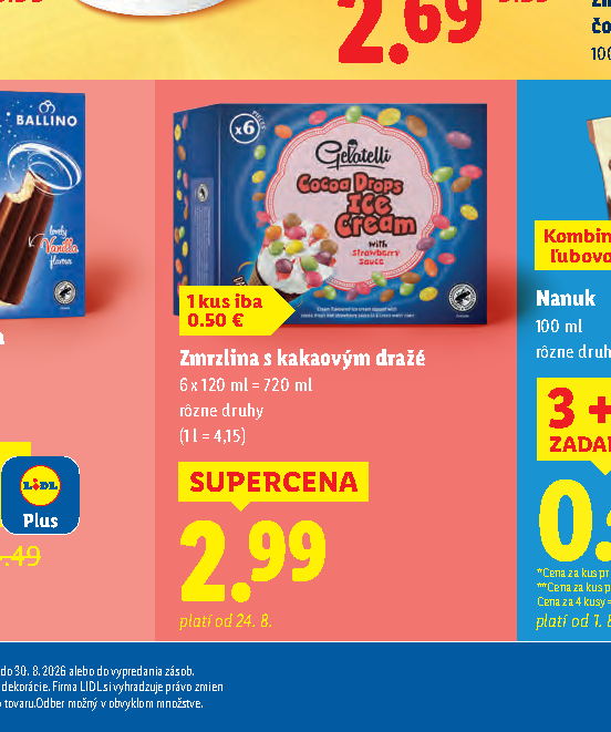 Zmrzlina s kakaovým dražé
