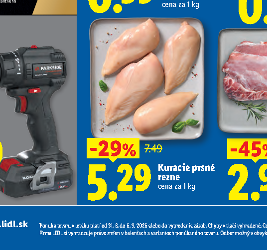 Kuracie prsné rezne
