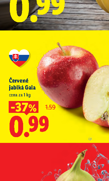 Červené jablká Gala