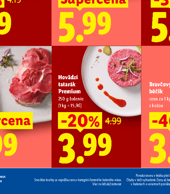 Hovädzí tatarák Premium