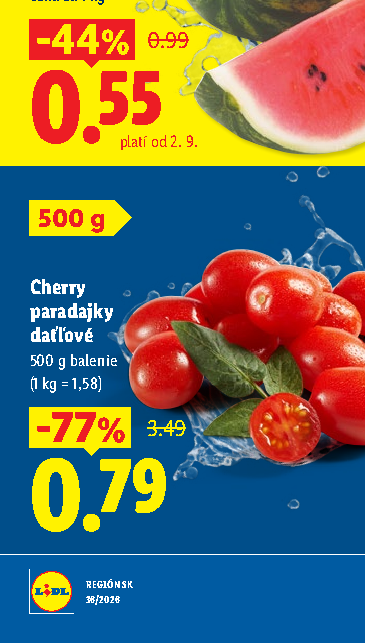Cherry paradajky daťľové