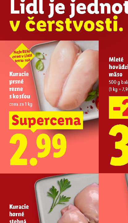Kuracie prsné rezne s kosťou