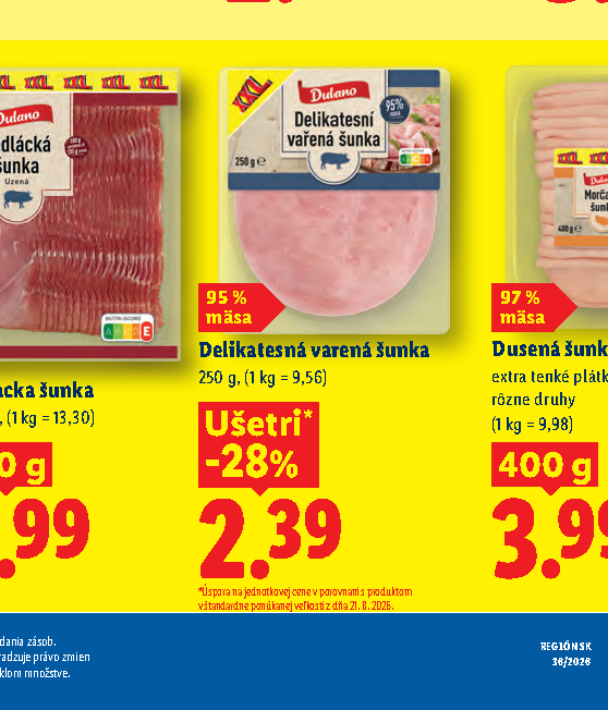 Delikatesná varená šunka