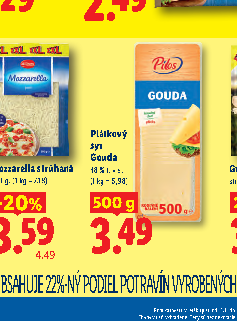 Plátkový syr Gouda