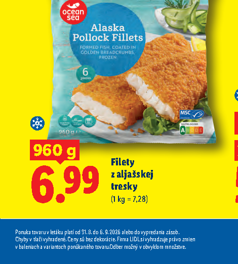 Filety z aljašskej tresky