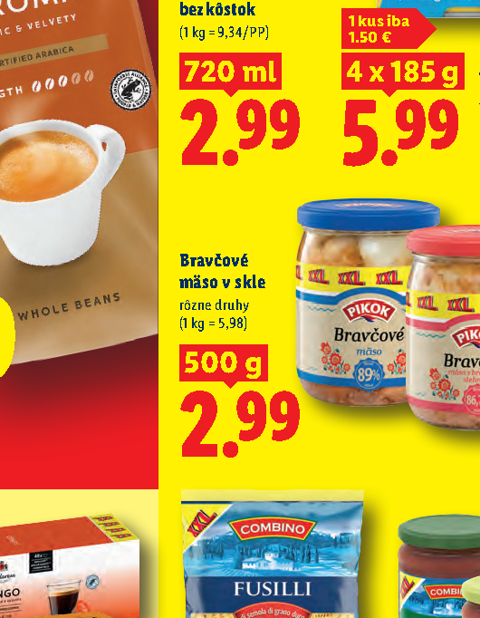 Bravčové mäso v skle