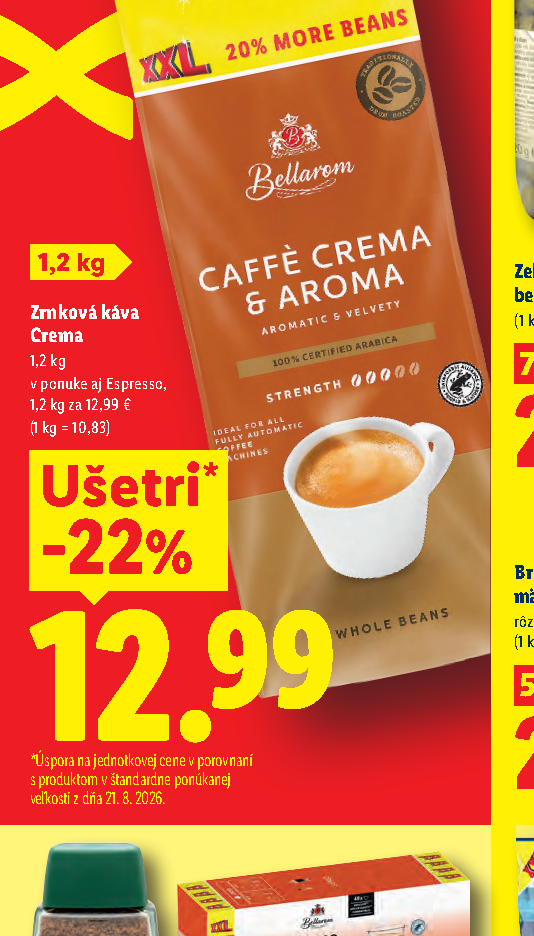 Zrnková káva Crema