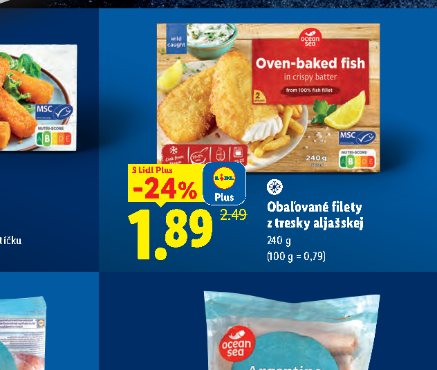 Obaľované filety z tresky aljašskej