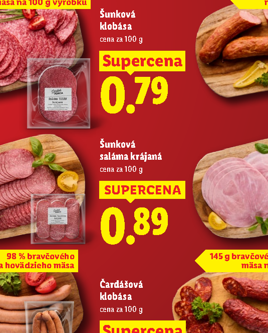Šunková saláma krájaná