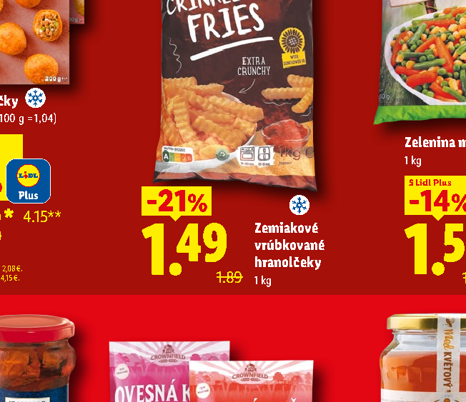 Zemiakové vrúbkované hranolčeky