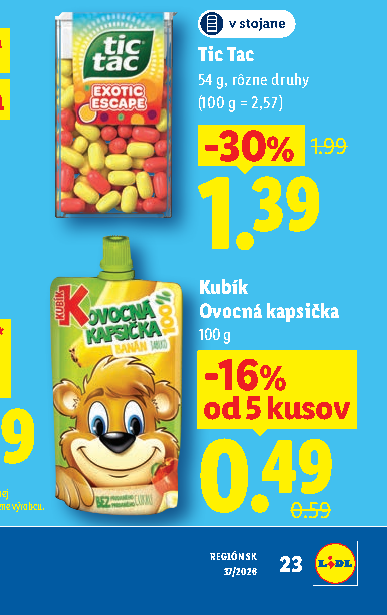 Kubík Ovocná kapsička