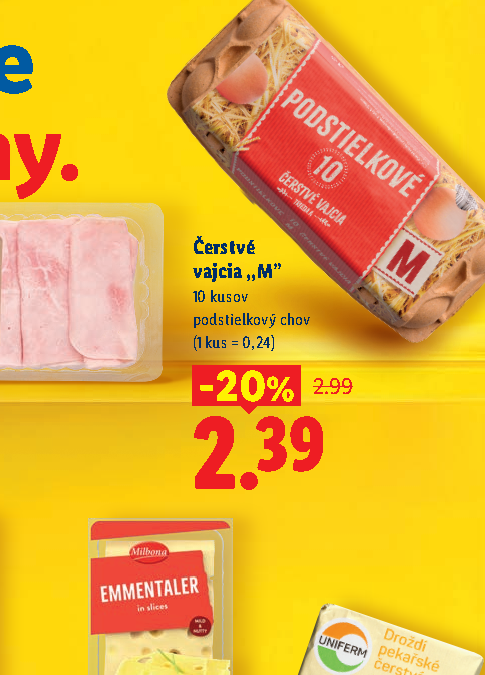 Čerstvé vajcia ,,M”