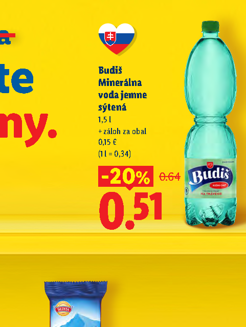 Budiš Minerálna voda jemne sýtená