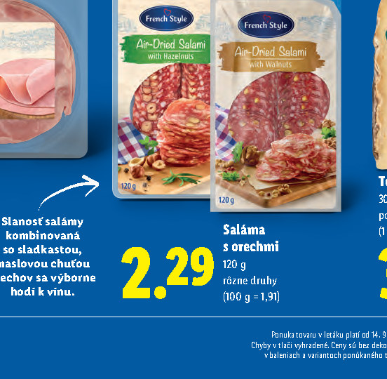 Saláma s orechmi