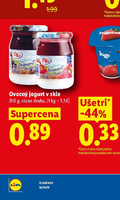 Ovocný jogurt v skle
