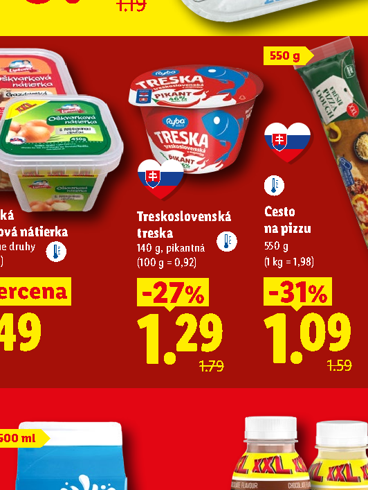 Cesto Treskoslovenská na pizzu oškvarková nátierka treska
