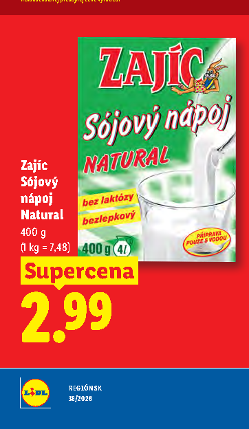 Zajíc Sójový nápoj Natural
