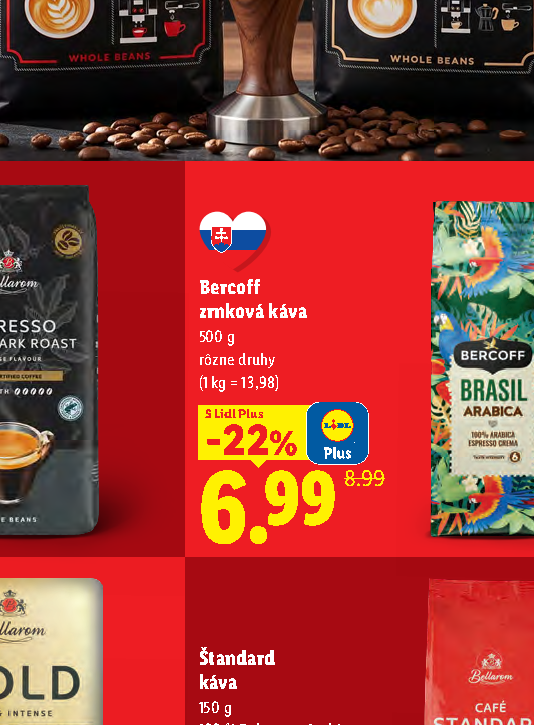 Bercoff zrnková káva