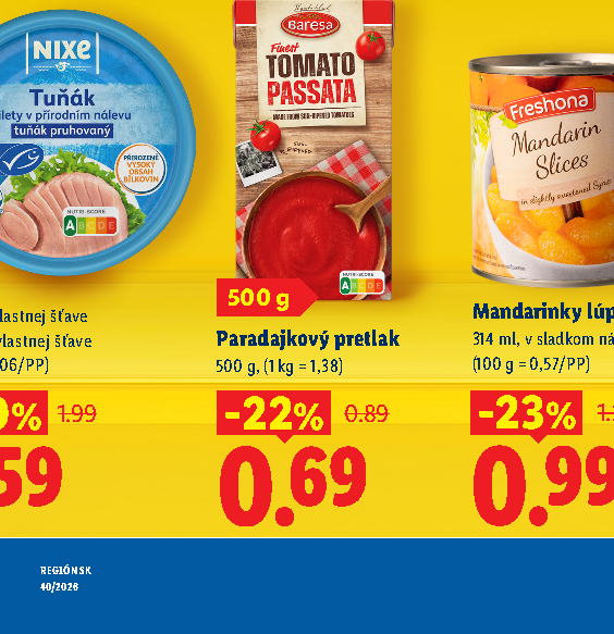 Mandarinky lúpané Paradajkový pretlak